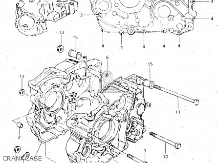 CRANKCASE - DR500S 1983 (D)
