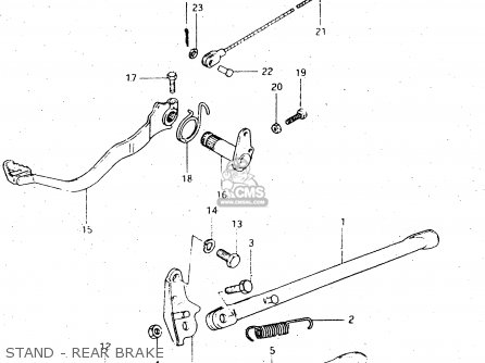 STAND - REAR BRAKE - DR500S 1983 (D)