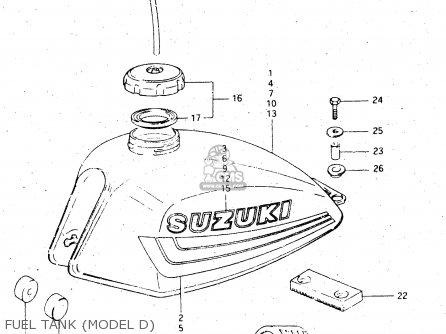 FUEL TANK (MODEL D) - DR500S 1983 (D)
