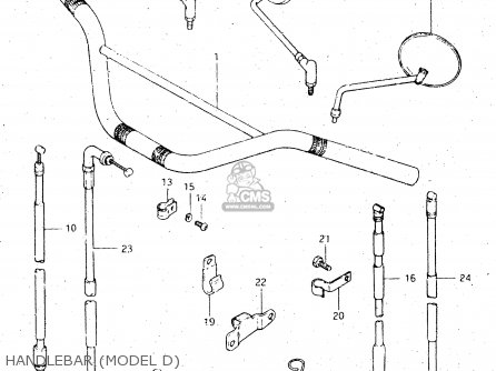 HANDLEBAR (MODEL D) - DR500S 1983 (D)
