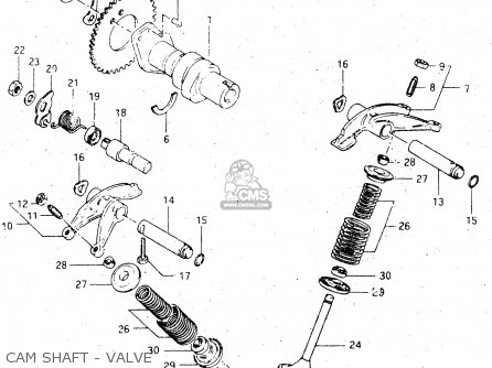 CAM SHAFT - VALVE - DR500S 1983 (D)