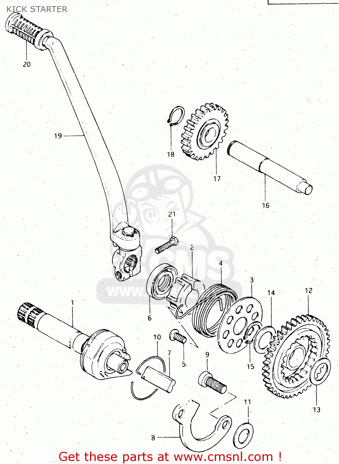 KICK STARTER DR500S 1984 (E)