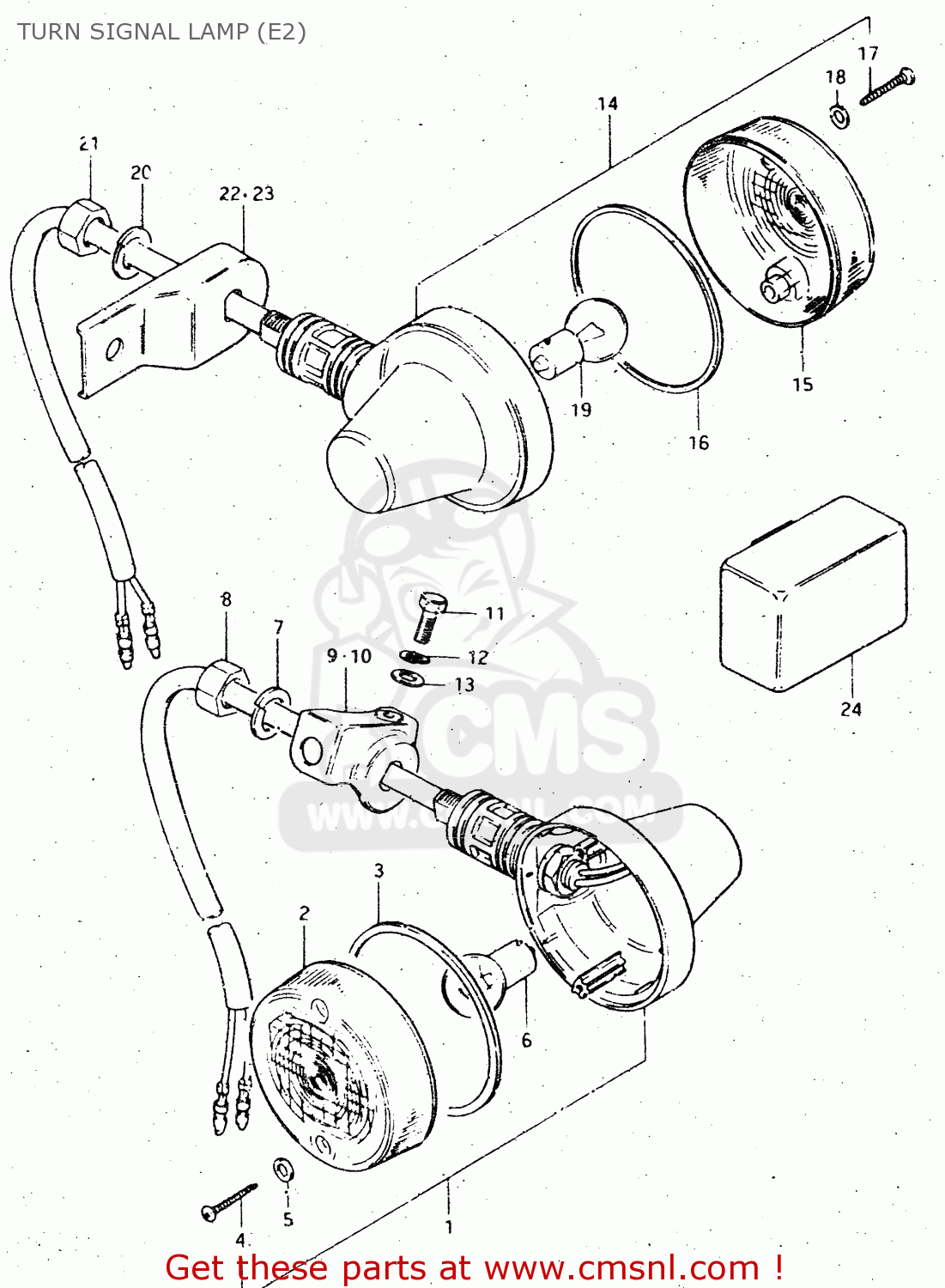 TURN SIGNAL LAMP (E2) DR500S 1984 (E)