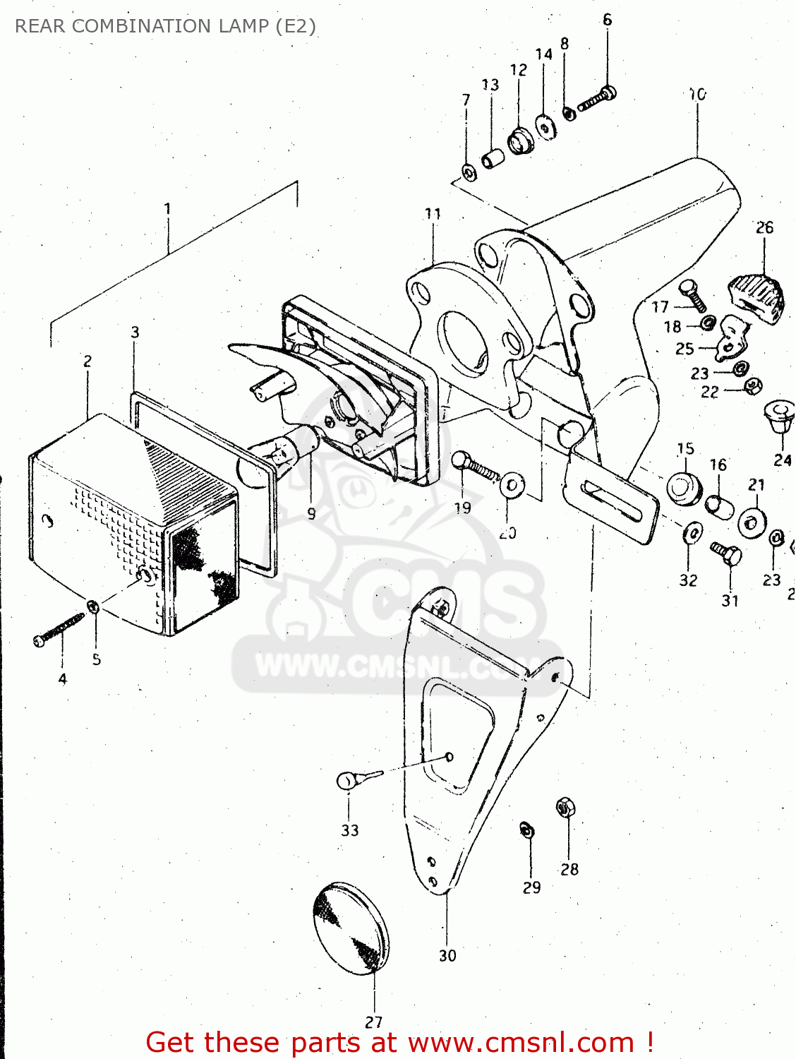 REAR COMBINATION LAMP (E2) DR500S 1984 (E)