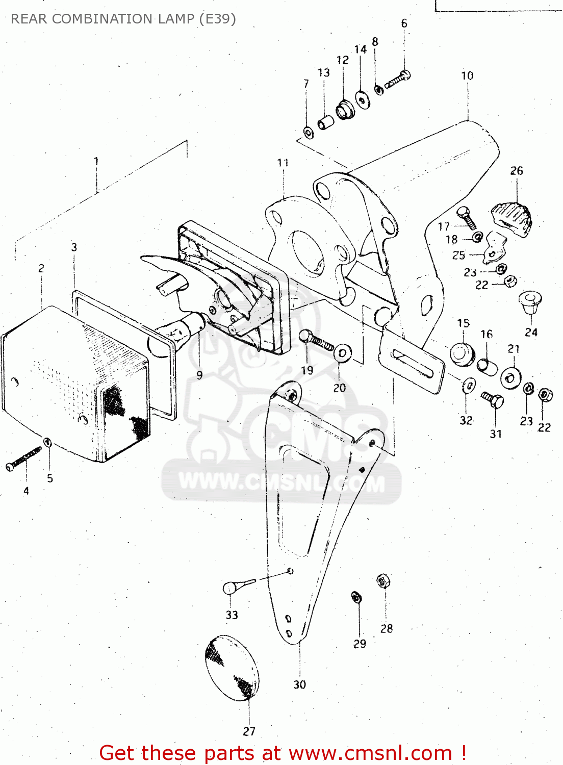 REAR COMBINATION LAMP (E39) DR500S 1984 (E)