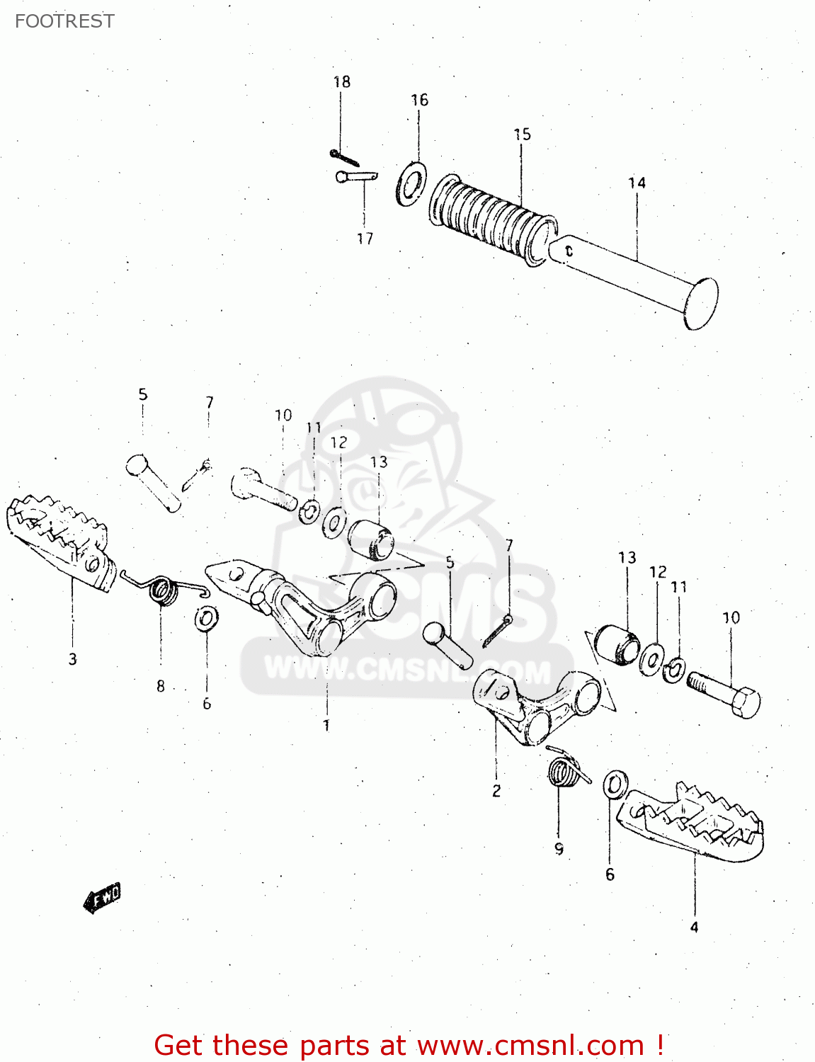 FOOTREST DR500S 1984 (E)