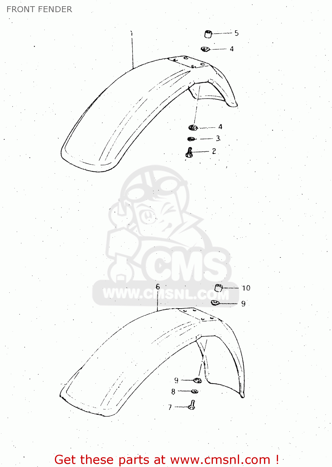 FRONT FENDER DR500S 1984 (E)