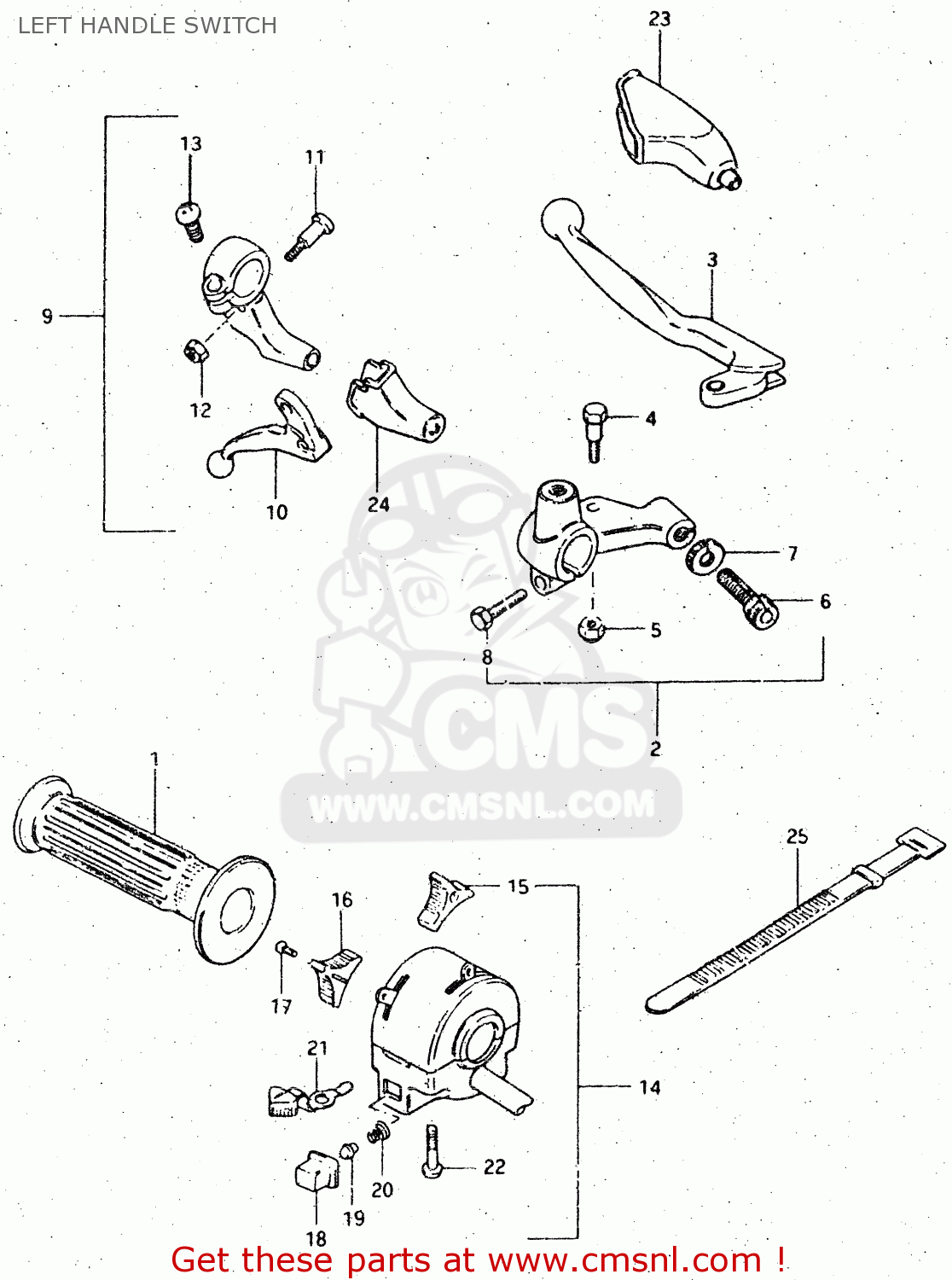 LEFT HANDLE SWITCH DR500S 1984 (E)