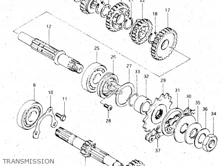 TRANSMISSION - DR500S 1984 (E)