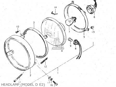 HEADLAMP (MODEL D E2) - DR500S 1984 (E)
