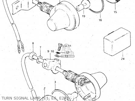 TURN SIGNAL LAMP (E1, E6, E24) - DR500S 1984 (E)