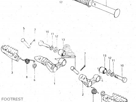 FOOTREST - DR500S 1984 (E)