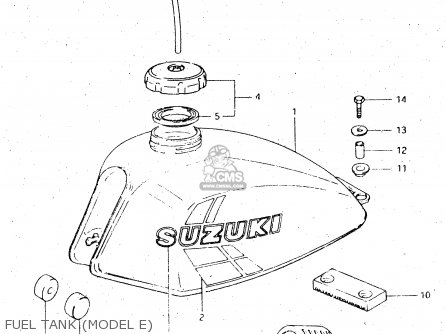 FUEL TANK (MODEL E) - DR500S 1984 (E)