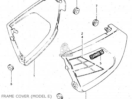 FRAME COVER (MODEL E) - DR500S 1984 (E)