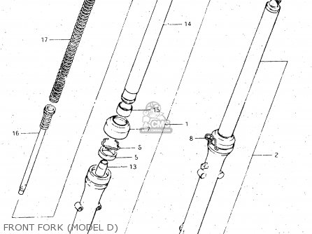 FRONT FORK (MODEL D) - DR500S 1984 (E)