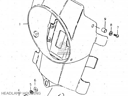HEADLAMP HOUSING - DR500S 1984 (E)