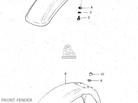 FRONT FENDER - DR500S 1984 (E)
