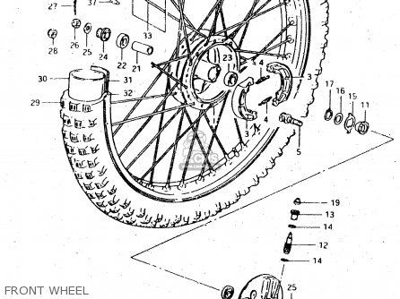 FRONT WHEEL - DR500S 1984 (E)