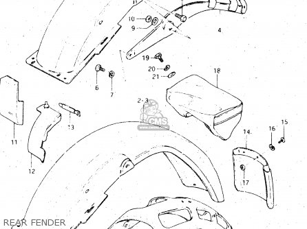 REAR FENDER - DR500S 1984 (E)