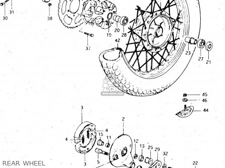REAR WHEEL - DR500S 1984 (E)