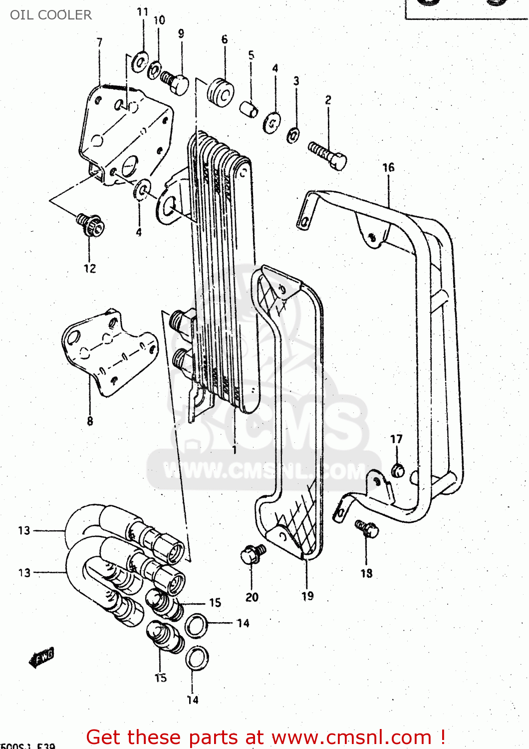 OIL COOLER DR500S 1986 (G)