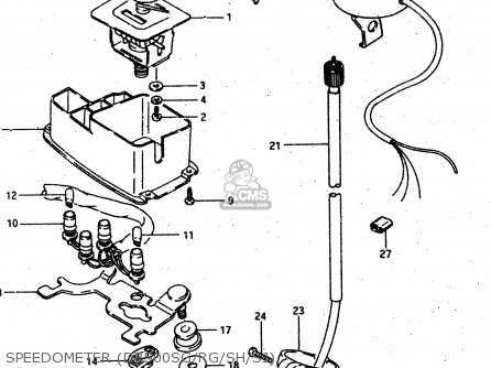 SPEEDOMETER (DR500SG/RG/SH/SJ) - DR500S 1986 (G)