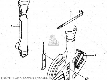 FRONT FORK COVER (MODEL H/J) - DR500S 1986 (G)