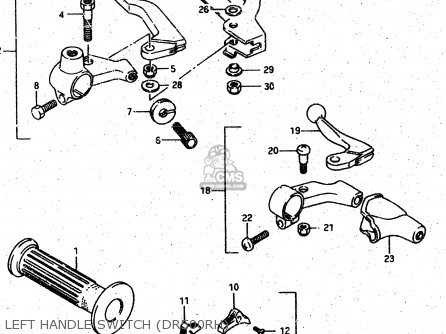 LEFT HANDLE SWITCH (DR500RH) - DR500S 1986 (G)