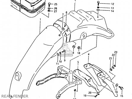 REAR FENDER - DR500S 1986 (G)