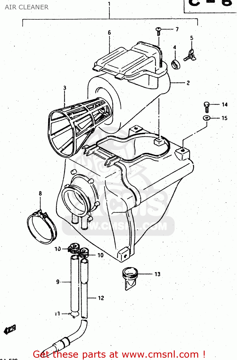 AIR CLEANER DR500S 1987 (H)