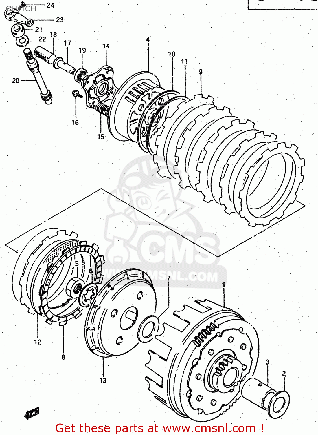 CLUTCH DR500S 1987 (H)