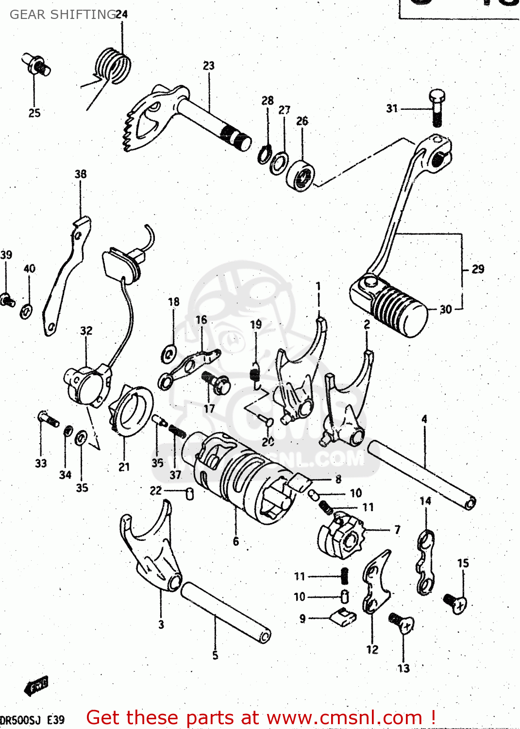 GEAR SHIFTING DR500S 1987 (H)