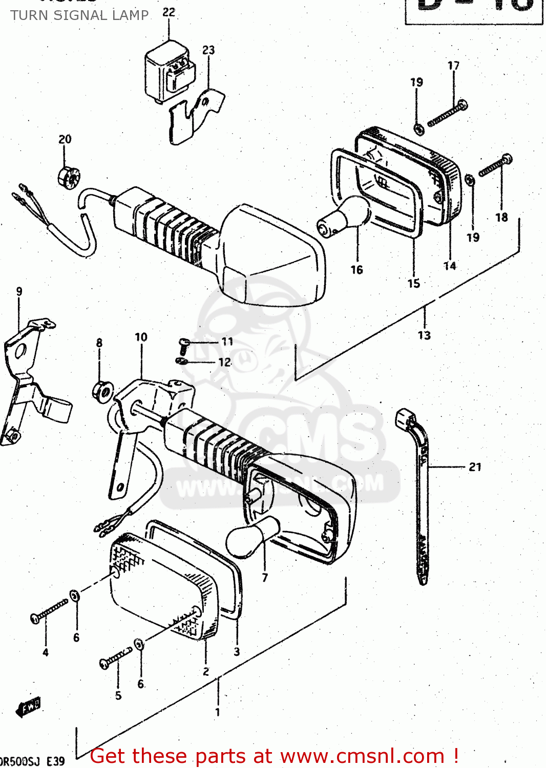 TURN SIGNAL LAMP DR500S 1987 (H)