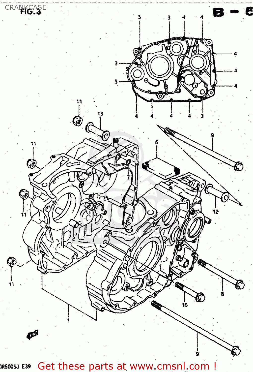 CRANKCASE DR500S 1987 (H)