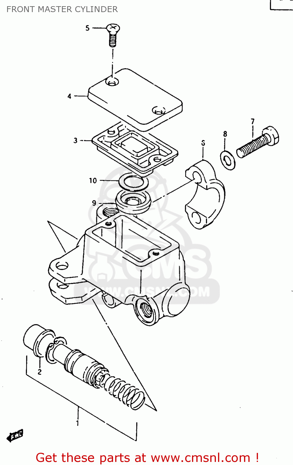 FRONT MASTER CYLINDER DR500S 1987 (H)