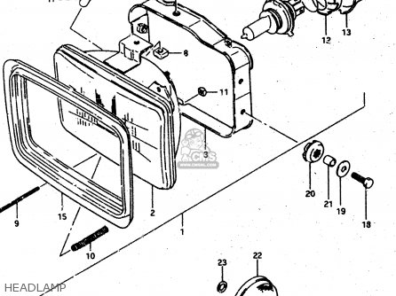 HEADLAMP - DR500S 1987 (H)