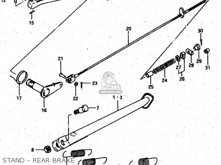 STAND - REAR BRAKE - DR500S 1987 (H)