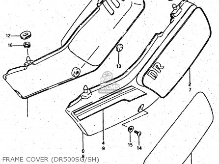 FRAME COVER (DR500SG/SH) - DR500S 1987 (H)