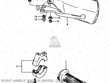 RIGHT HANDLE SWITCH (MODEL G/DR500SH) - DR500S 1987 (H)