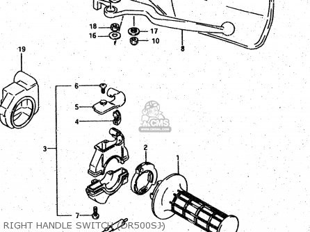RIGHT HANDLE SWITCH (DR500SJ) - DR500S 1987 (H)