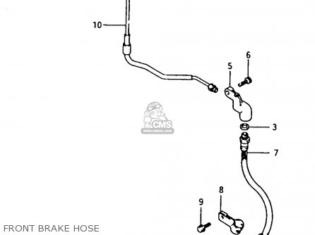 FRONT BRAKE HOSE - DR500S 1987 (H)
