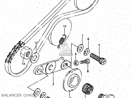 BALANCER CHAIN - DR500S 1987 (H)