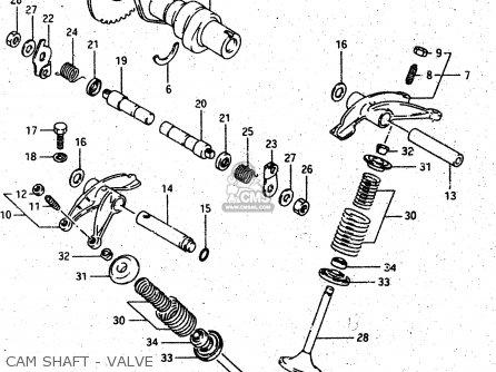 CAM SHAFT - VALVE - DR500S 1987 (H)