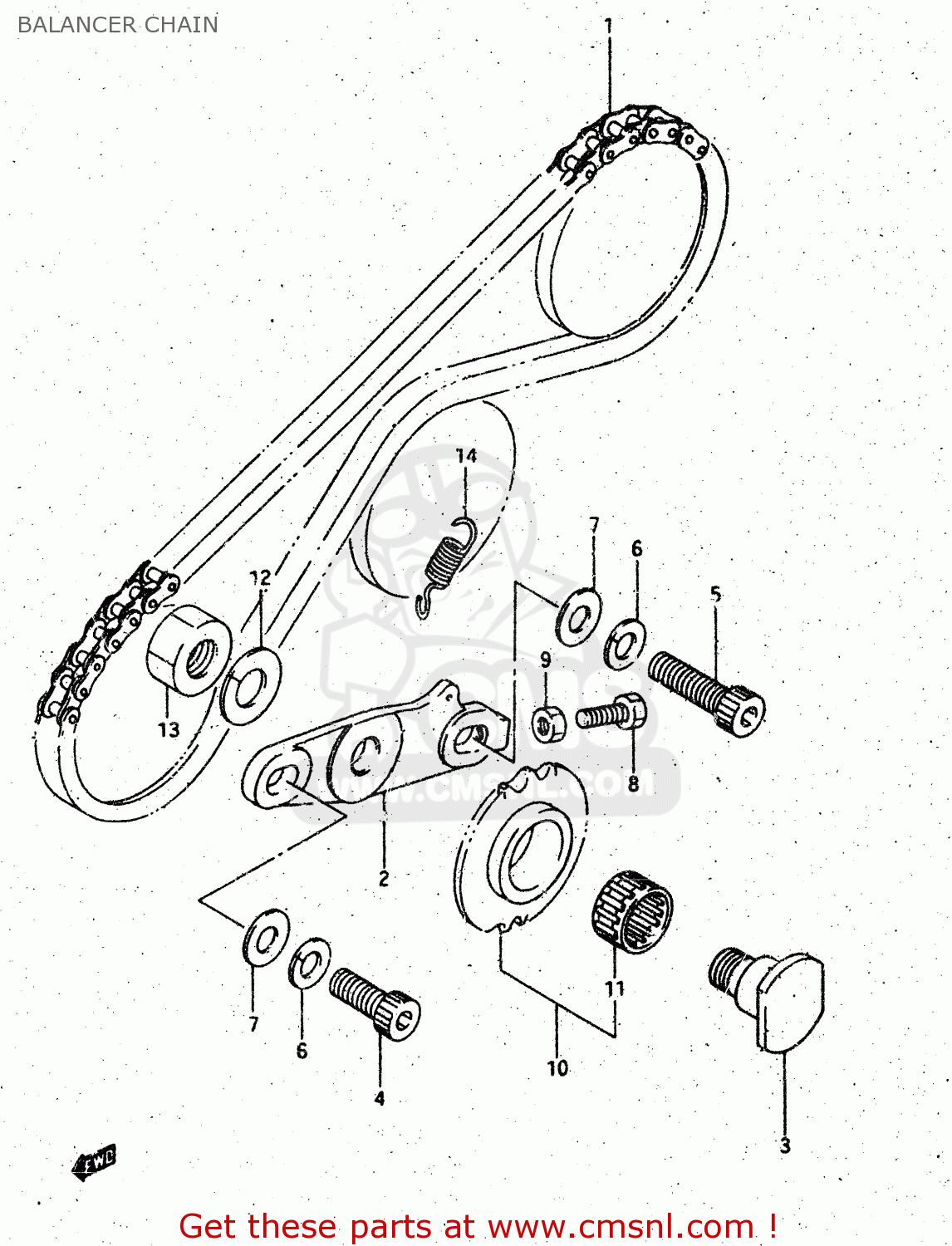 BALANCER CHAIN DR500S 1988 (J)