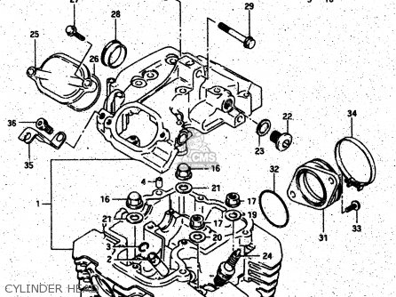 CYLINDER HEAD - DR500S 1988 (J)