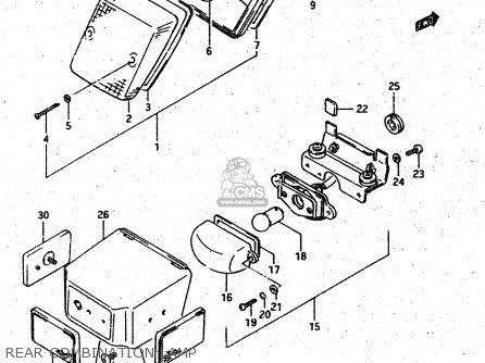 REAR COMBINATION LAMP - DR500S 1988 (J)
