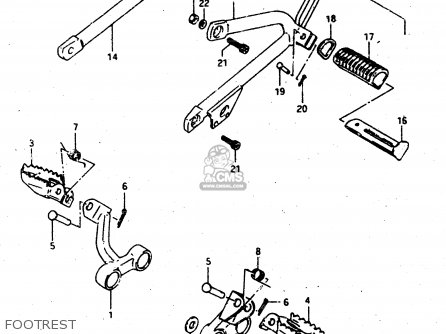 FOOTREST - DR500S 1988 (J)