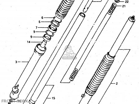 FRONT FORK - DR500S 1988 (J)