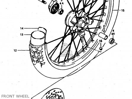 FRONT WHEEL - DR500S 1988 (J)