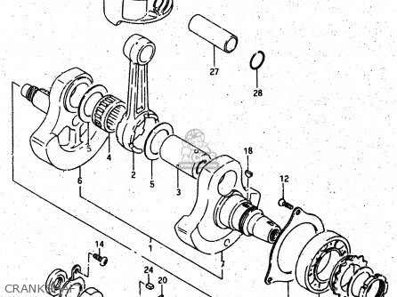 CRANKSHAFT - DR500S 1988 (J)